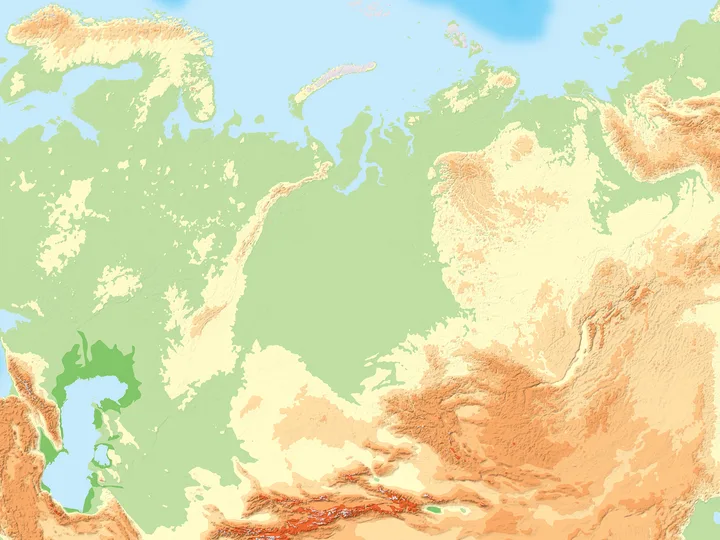 Rusko a bývalý ZSSR – slepá mapa